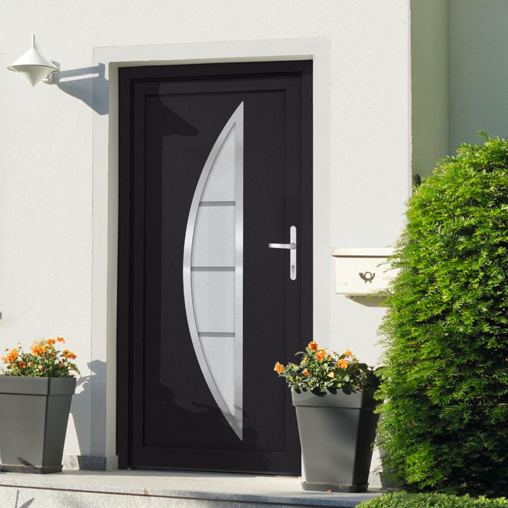 Berkfield Front Door Anthracite 98x200 cm PVC