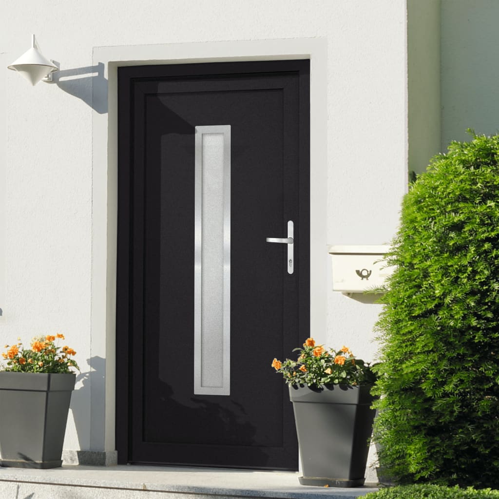 Berkfield Front Door Anthracite 88x200 cm PVC