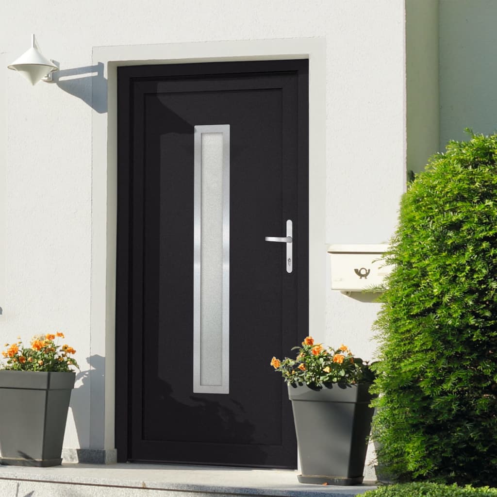 Berkfield Front Door Anthracite 98x190 cm PVC
