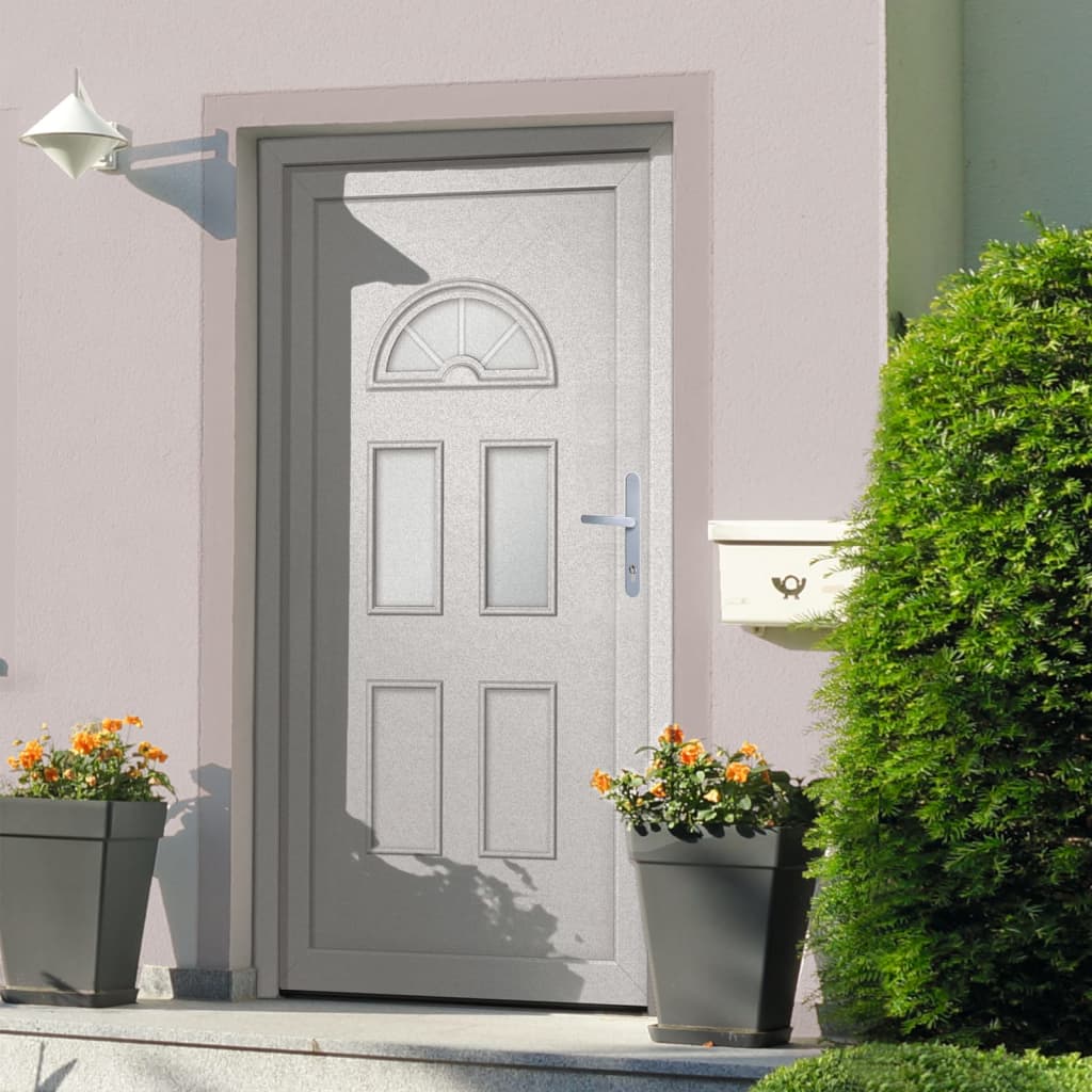 Berkfield Front Door White 110x210 cm PVC
