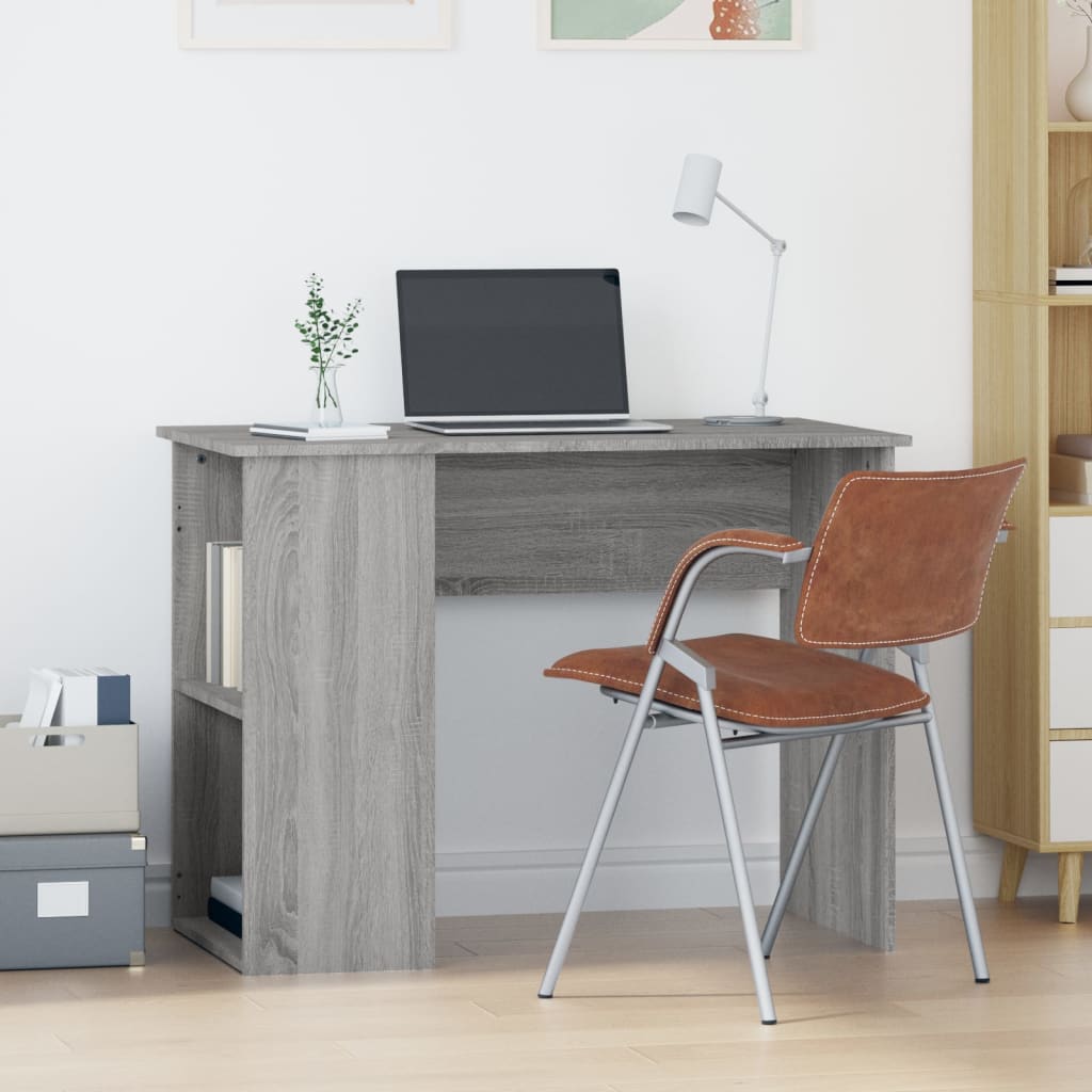 Berkfield Desk Grey Sonoma 100x55x75 cm Engineered Wood