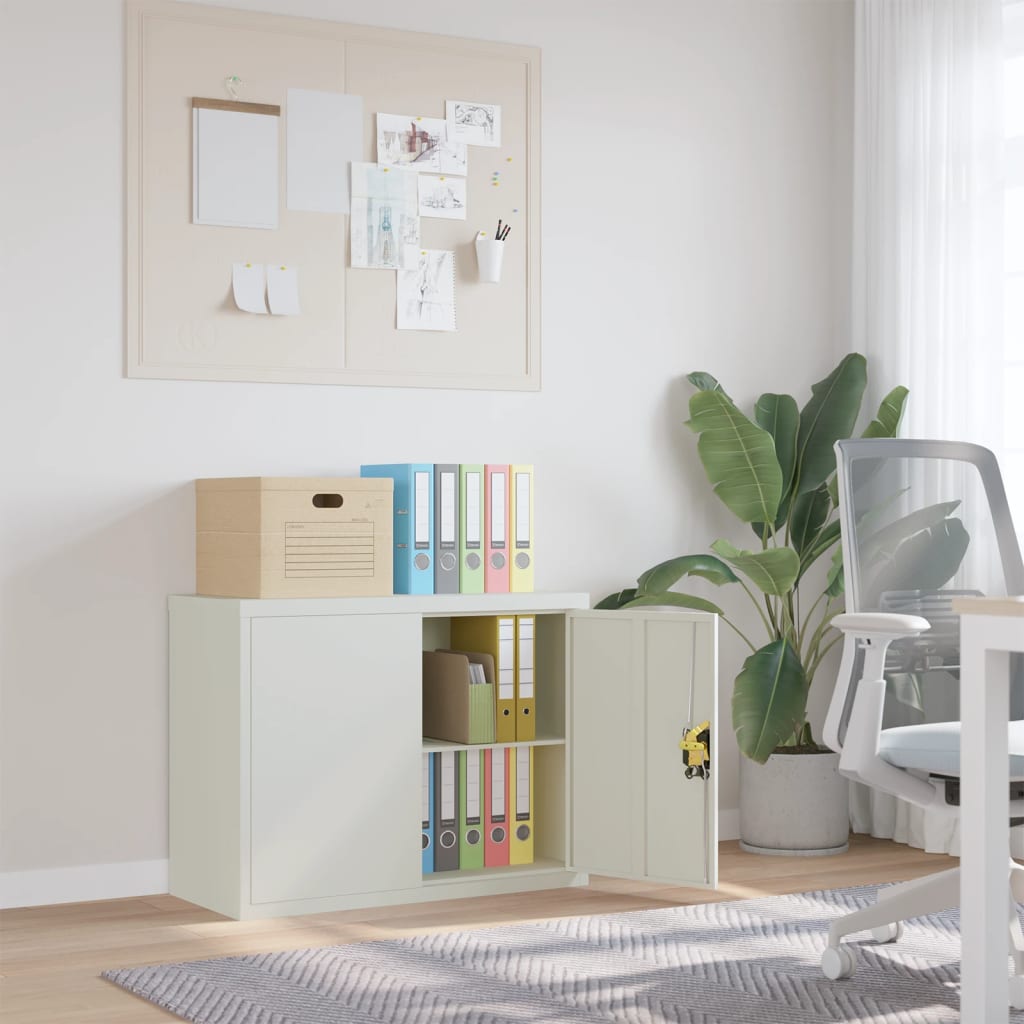 Berkfield File Cabinet Light Grey 90x40x70 cm Steel