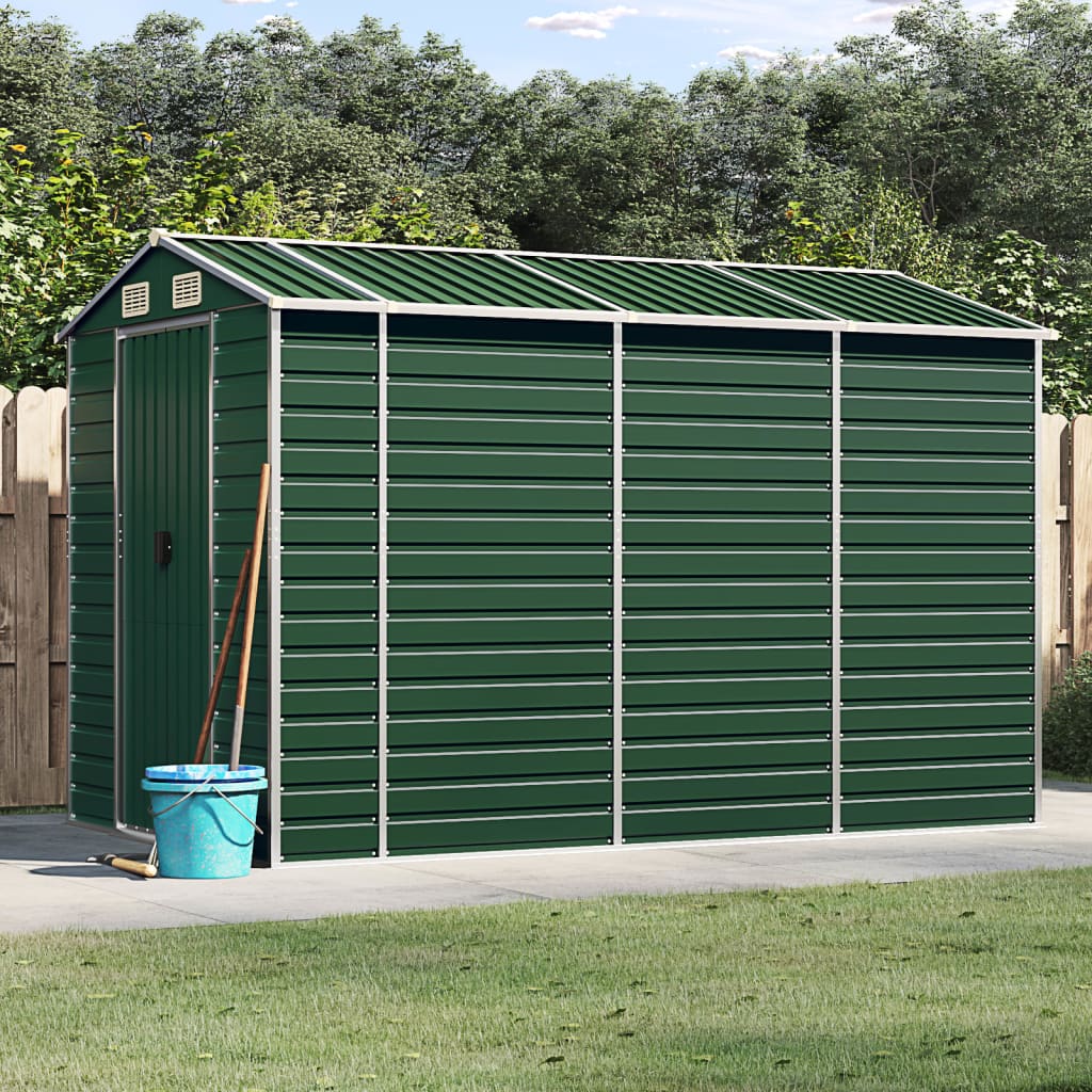 Berkfield Garden Shed Green 191x300x198 cm Galvanised Steel