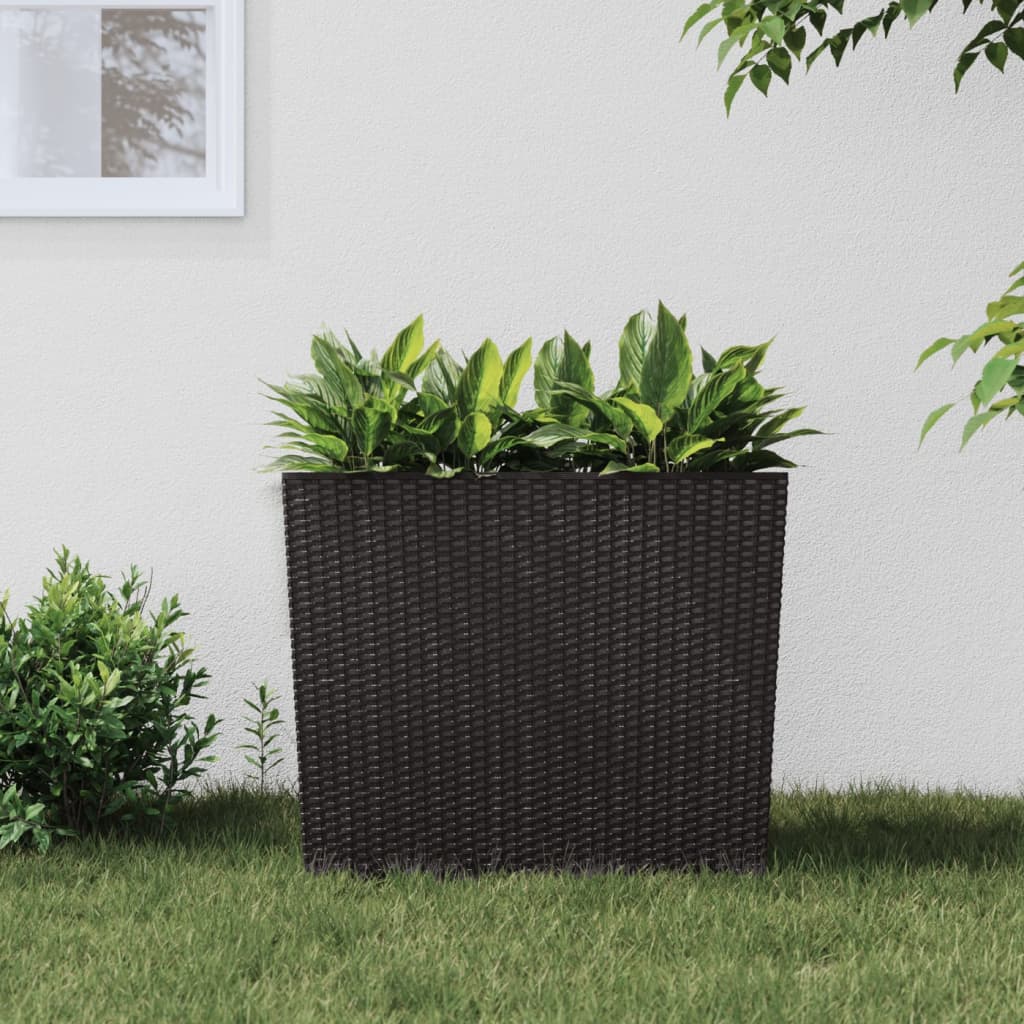 Berkfield Planter with Removable Inner Brown 12 / 44 L PP Rattan
