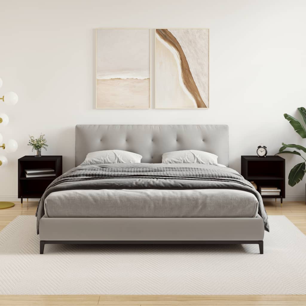 Berkfield Bedside Cabinets 2 pcs Black 40x30x50 cm Engineered Wood