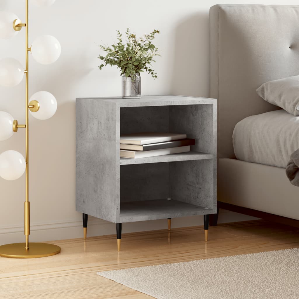 Berkfield Bedside Cabinet Concrete Grey 40x30x50 cm Engineered Wood