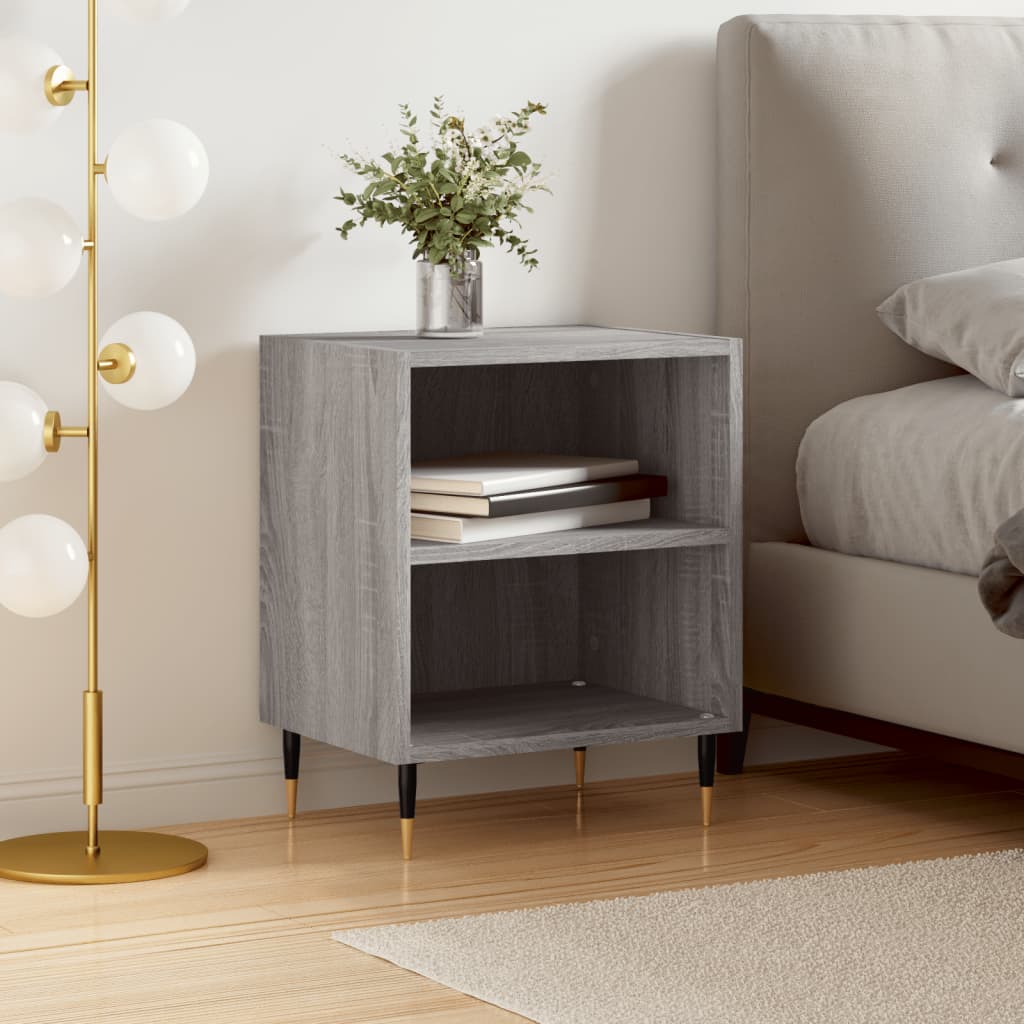 Berkfield Bedside Cabinet Grey Sonoma 40x30x50 cm Engineered Wood