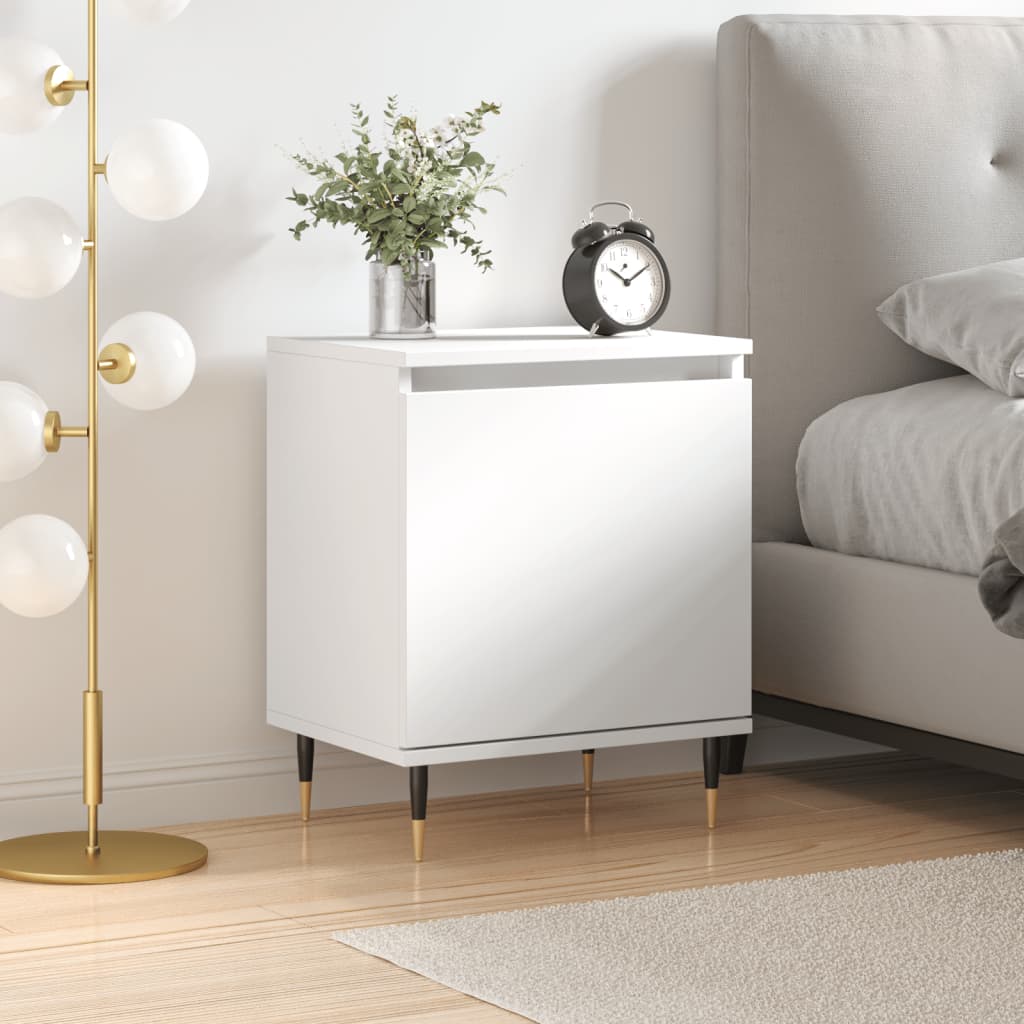 Ikea metal deals nightstand white