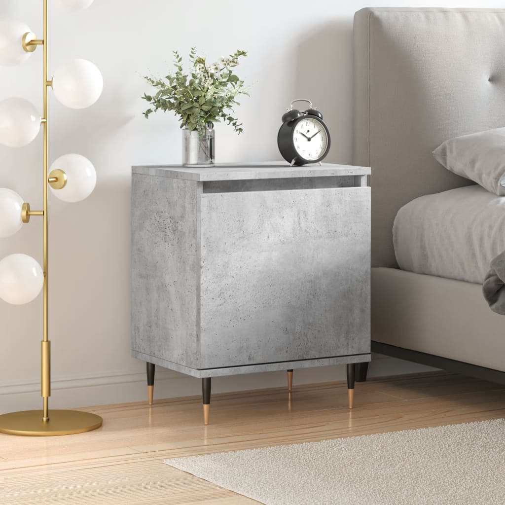 Berkfield Bedside Cabinet Concrete Grey 40x30x50 cm Engineered Wood