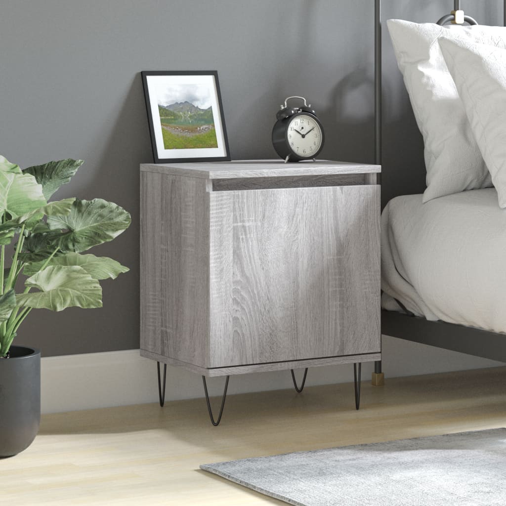 Berkfield Bedside Cabinet Grey Sonoma 40x30x50 cm Engineered Wood