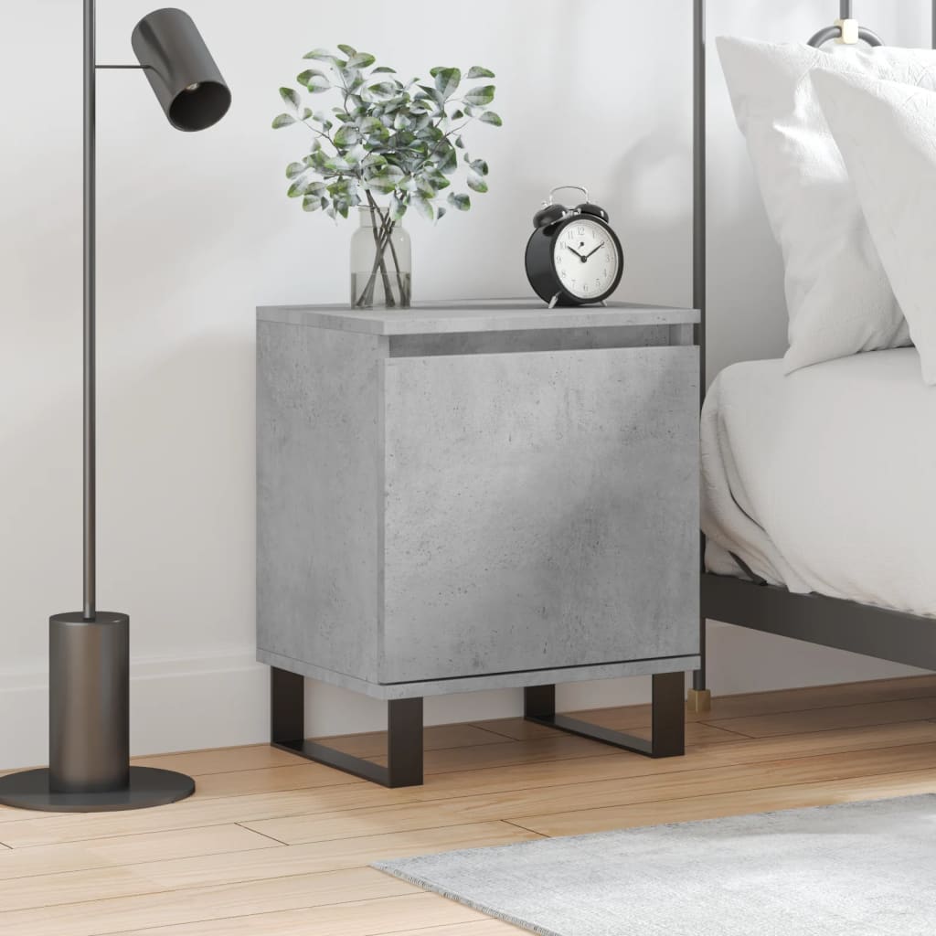 Berkfield Bedside Cabinet Concrete Grey 40x30x50 cm Engineered Wood