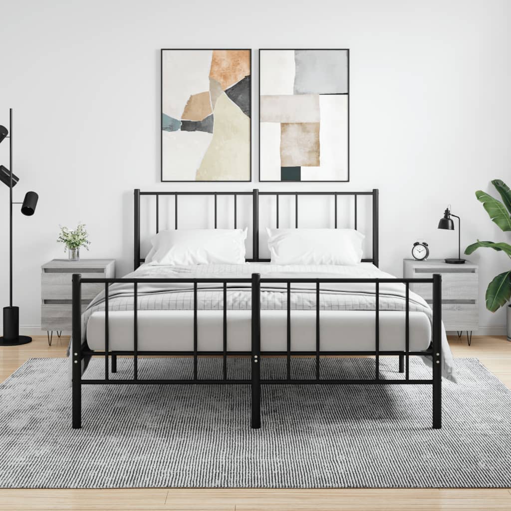 Berkfield Bedside Cabinets 2 pcs Grey Sonoma 40x35x50 cm Engineered Wood