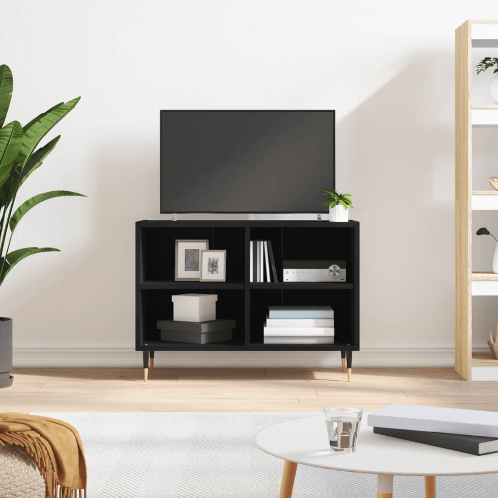Berkfield TV Cabinet Black 69.5x30x50 cm Engineered Wood