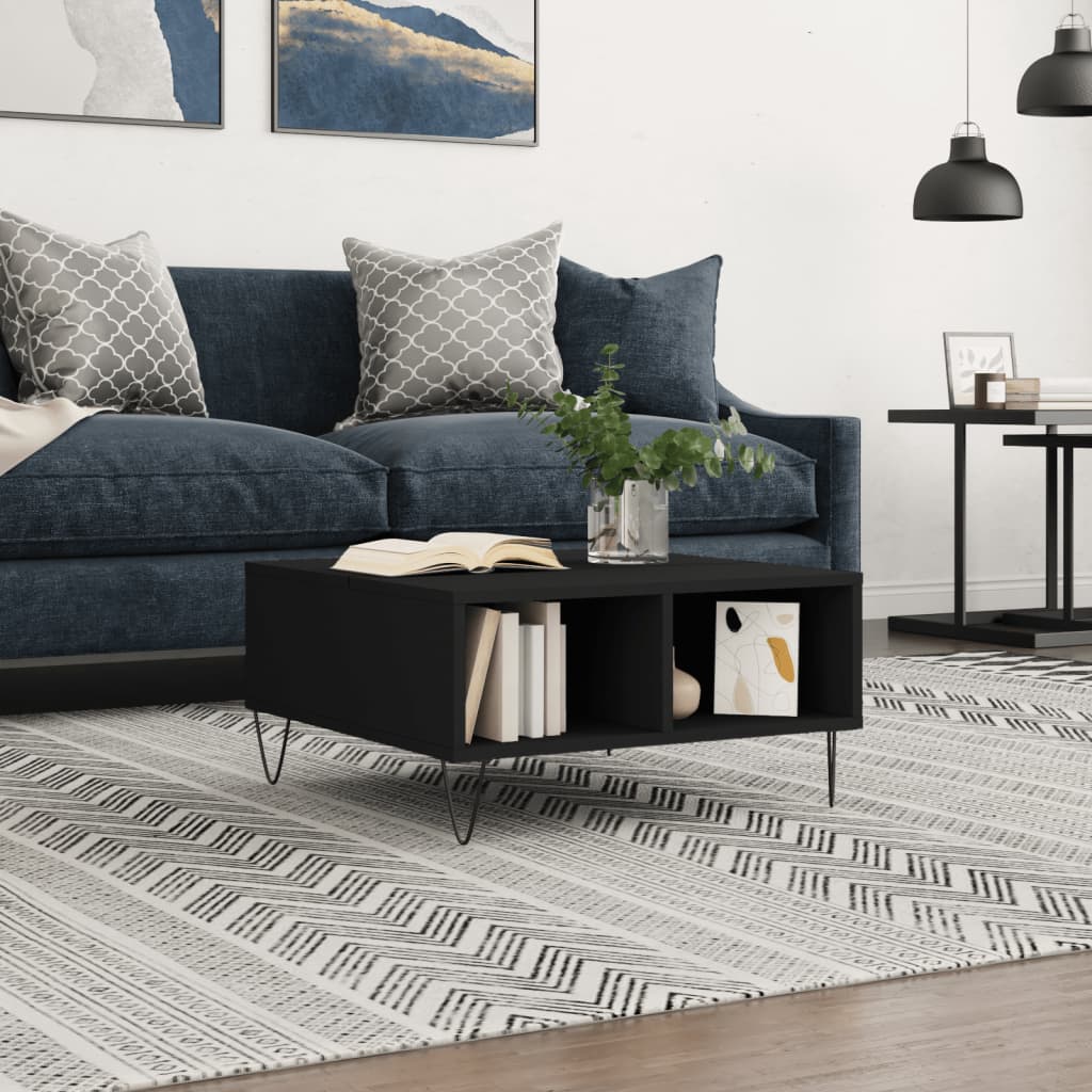 Berkfield Coffee Table Black 60x60x30 cm Engineered Wood