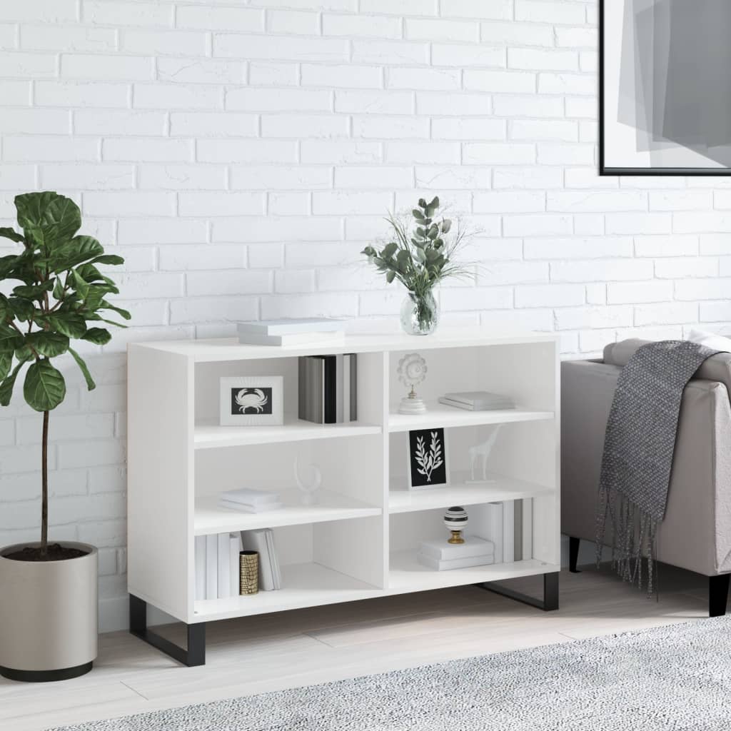 Berkfield Sideboard High Gloss White 103.5x35x70 cm Engineered Wood