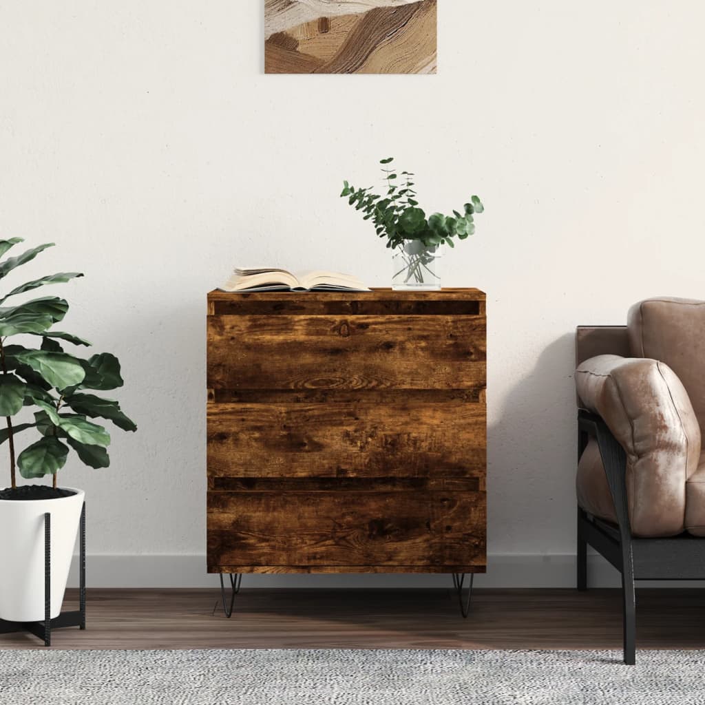 Berkfield Sideboard Smoked Oak 60x35x70 cm Engineered Wood