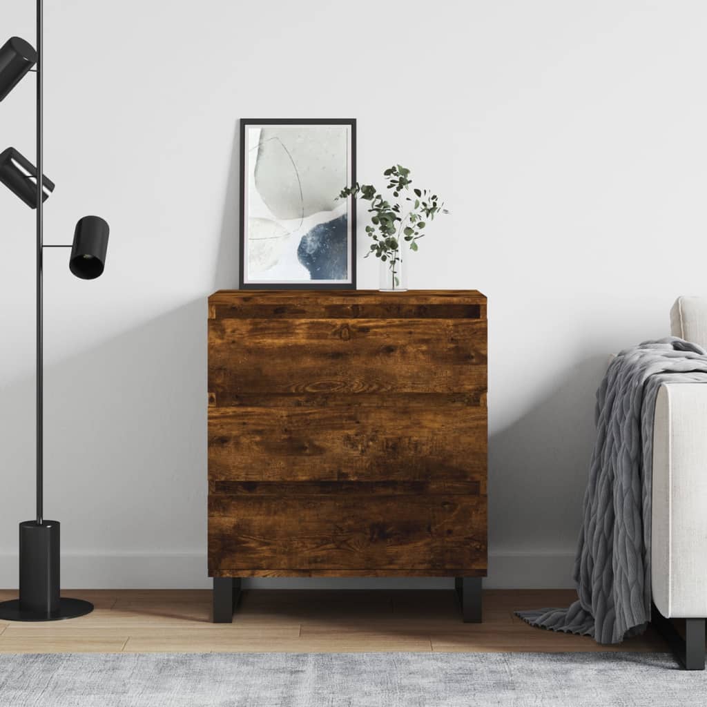 Berkfield Sideboard Smoked Oak 60x35x70 cm Engineered Wood