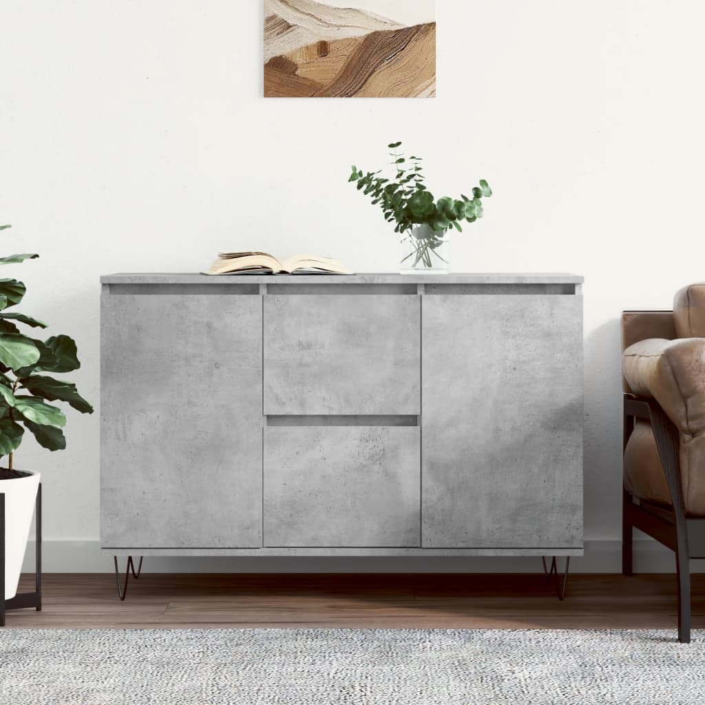 Berkfield Sideboard Concrete Grey 104x35x70 cm Engineered Wood