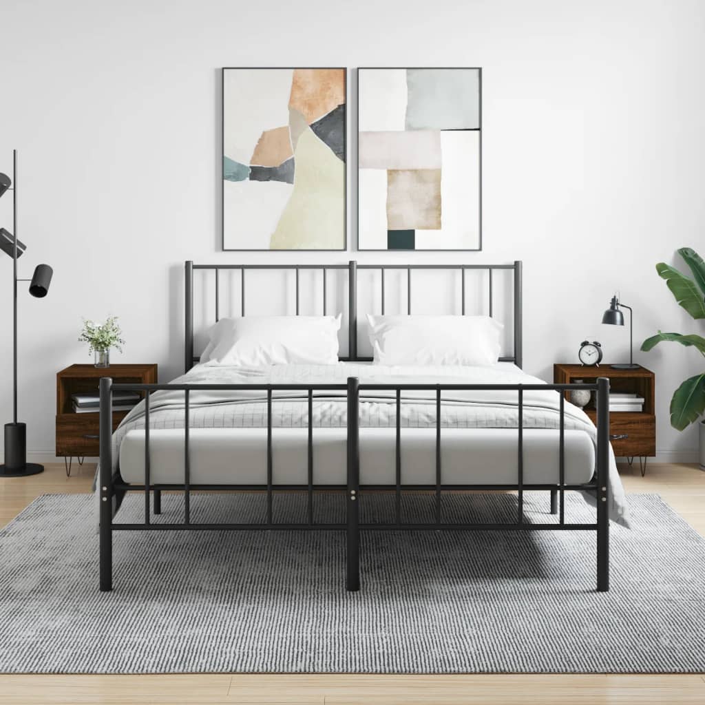 Berkfield Bedside Cabinets 2 pcs Brown Oak 40x35x47.5 cm Engineered Wood