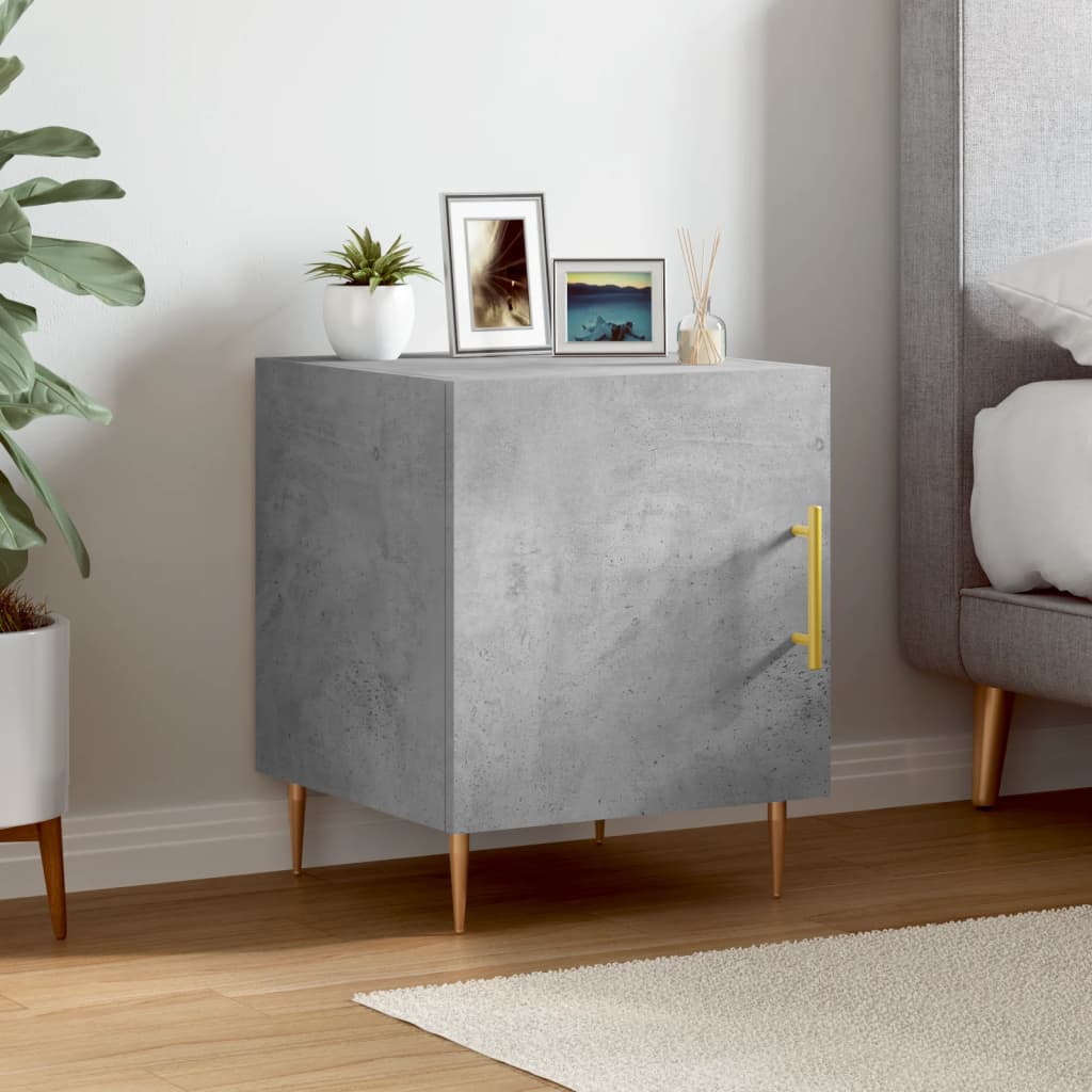 Berkfield Bedside Cabinet Concrete Grey 40x40x50 cm Engineered Wood