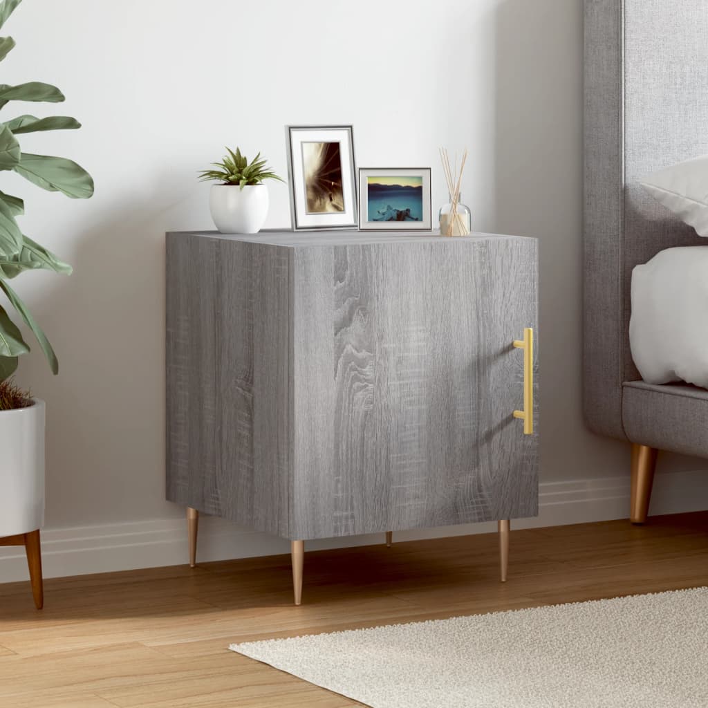 Berkfield Bedside Cabinet Grey Sonoma 40x40x50 cm Engineered Wood
