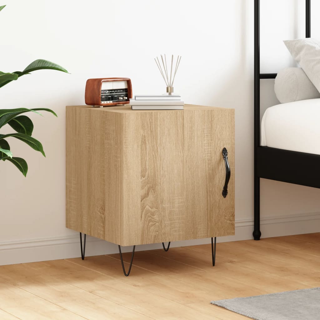 Berkfield Bedside Cabinet Sonoma Oak 40x40x50 cm Engineered Wood