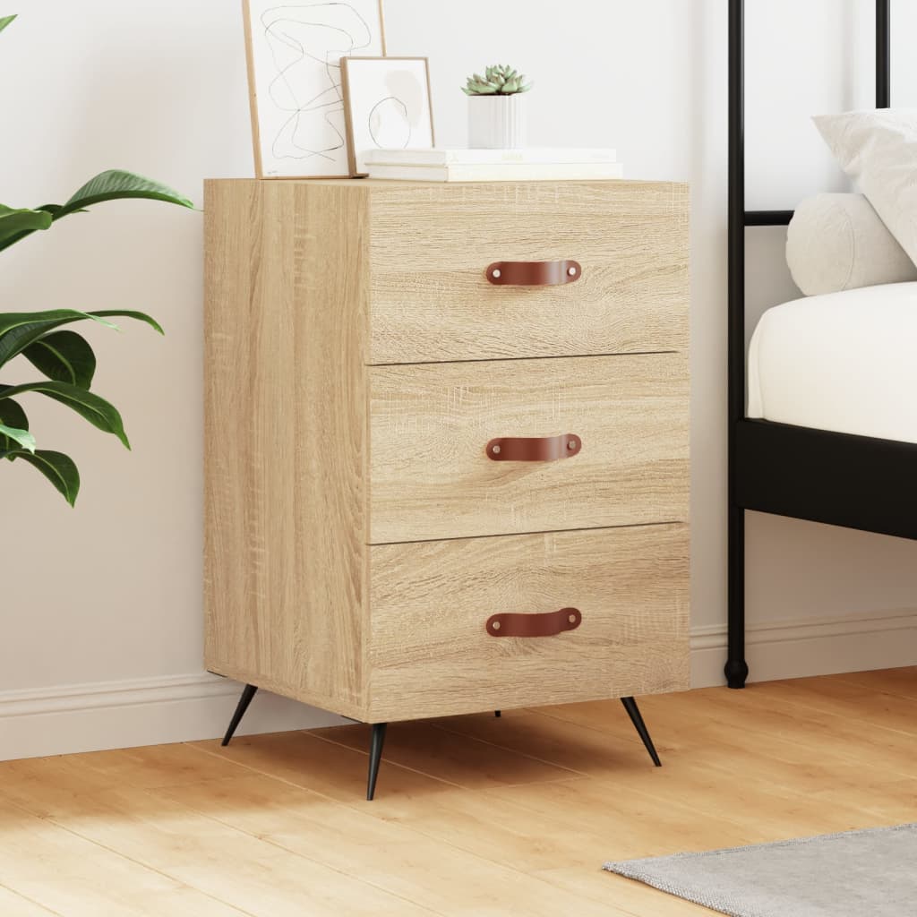 Berkfield Bedside Cabinet Sonoma Oak 40x40x66 cm Engineered Wood