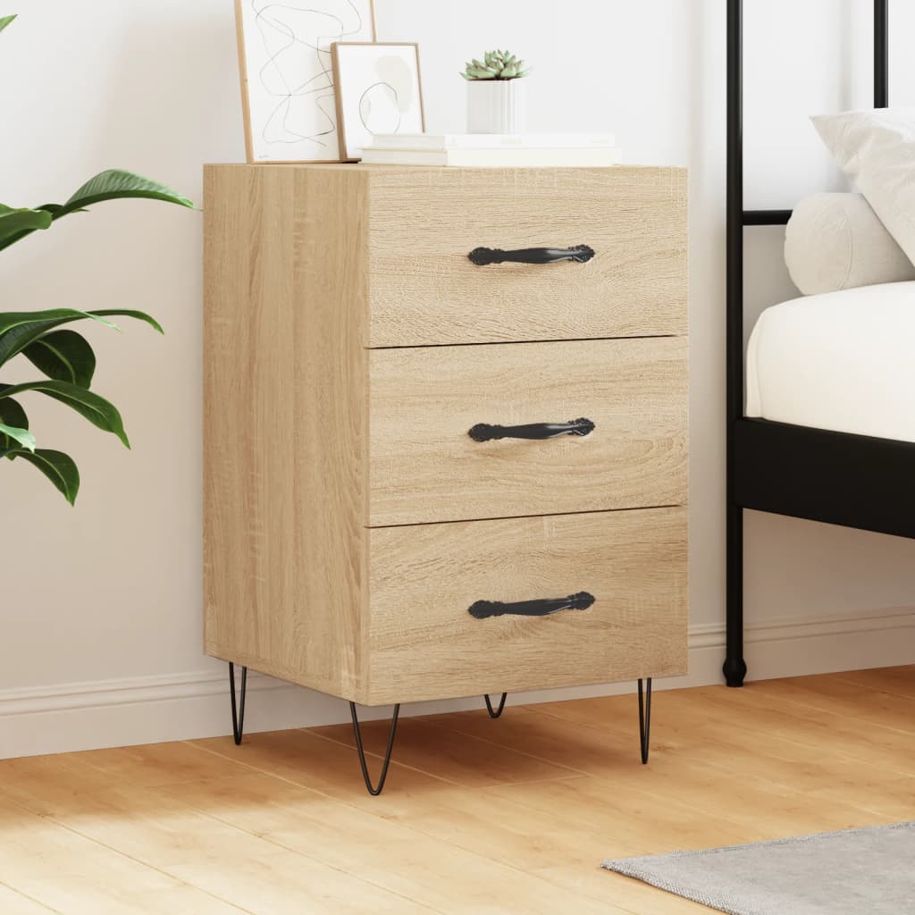 Berkfield Bedside Cabinet Sonoma Oak 40x40x66 cm Engineered Wood