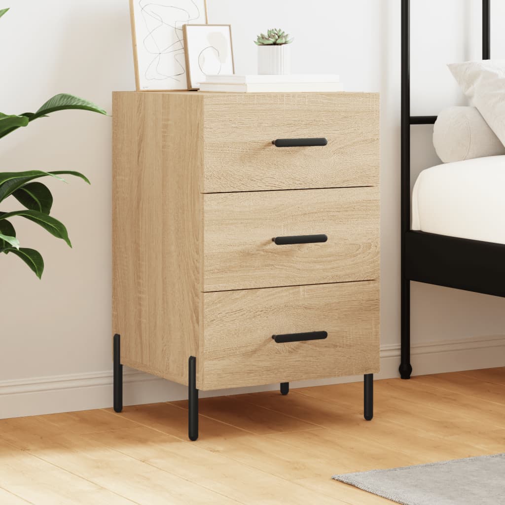 Berkfield Bedside Cabinet Sonoma Oak 40x40x66 cm Engineered Wood
