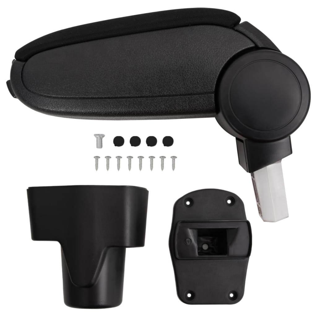 Berkfield Car Armrest Black 13x34x(36.5-53) cm ABS