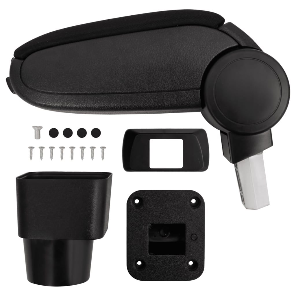 Berkfield Car Armrest Black 13x31x(30.5-48) cm ABS
