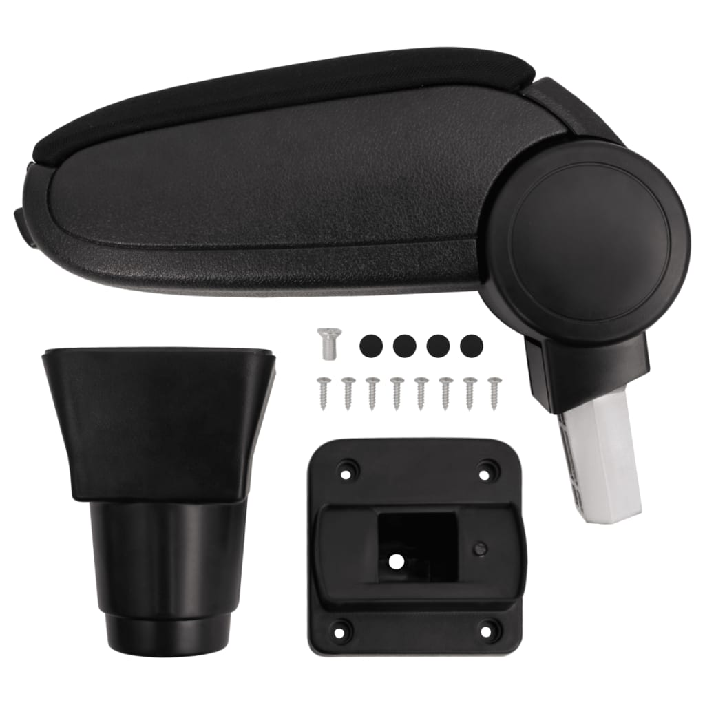 Berkfield Car Armrest Black 13x32.5x(24-51.5) cm ABS