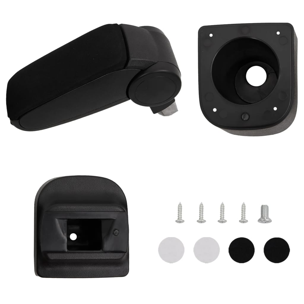 Berkfield Car Armrest Black 12x34x(35-47) cm ABS