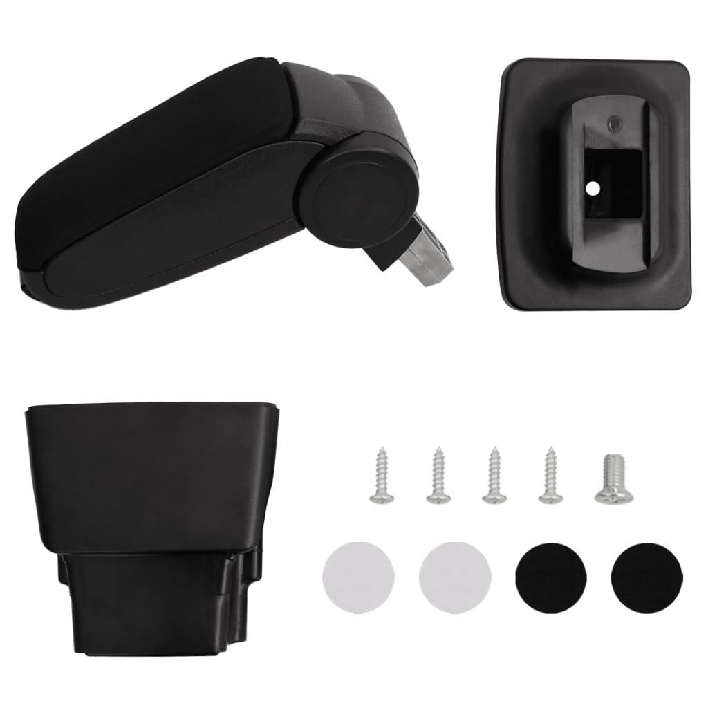 Berkfield Car Armrest Black 16x32x(35-50.5) cm ABS