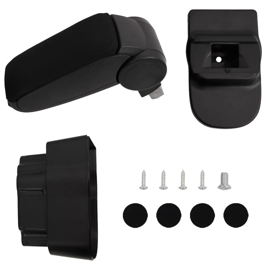 Berkfield Car Armrest Black 12x37x(31-48) cm ABS