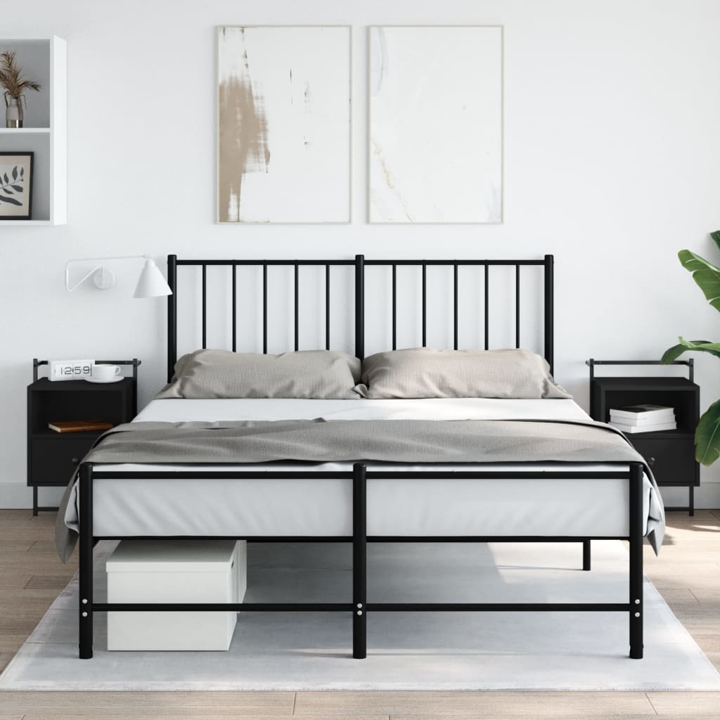 Berkfield Bedside Cabinets Wall-mounted 2 pcs Black 40x30x61 cm Engineered Wood