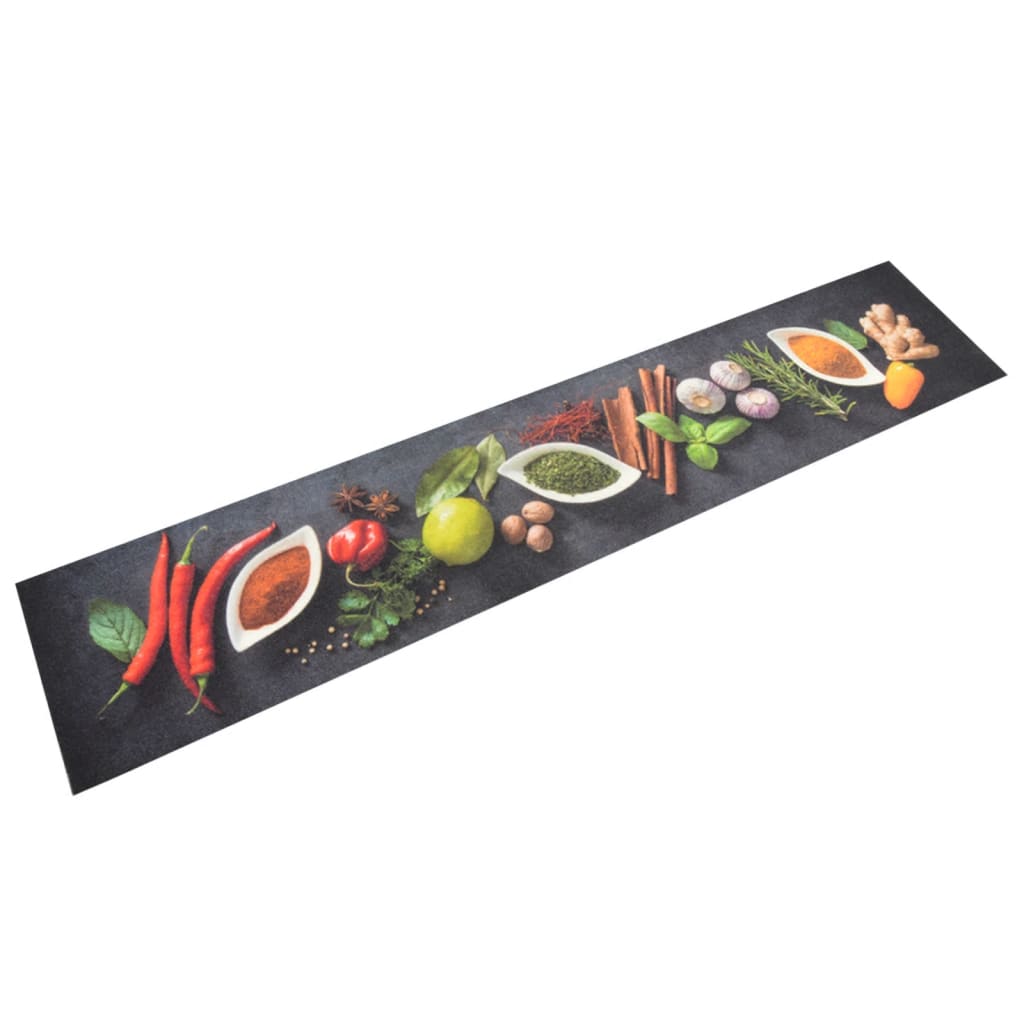 Berkfield Kitchen Rug Washable Spices 60x300 cm Velvet