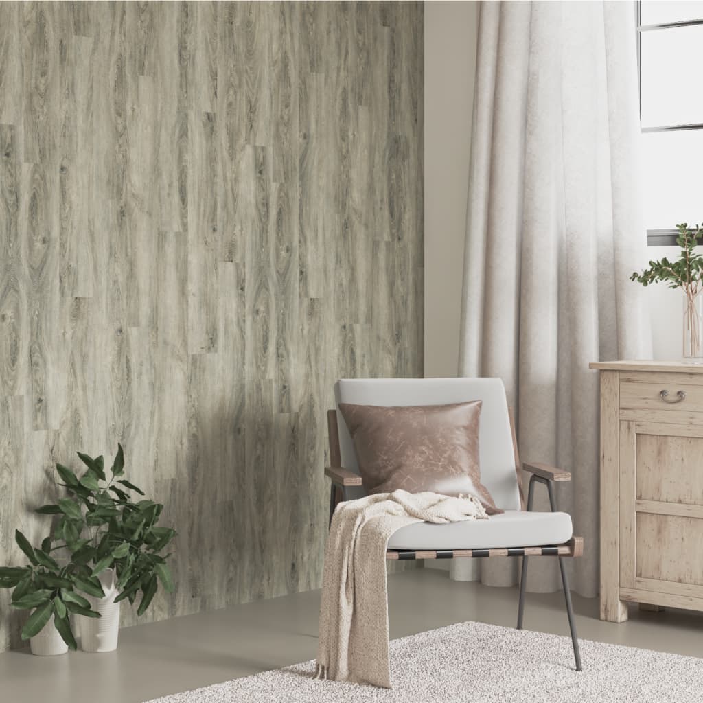 Berkfield Wall Panels Wood Look Grey PVC 4.12 m�__