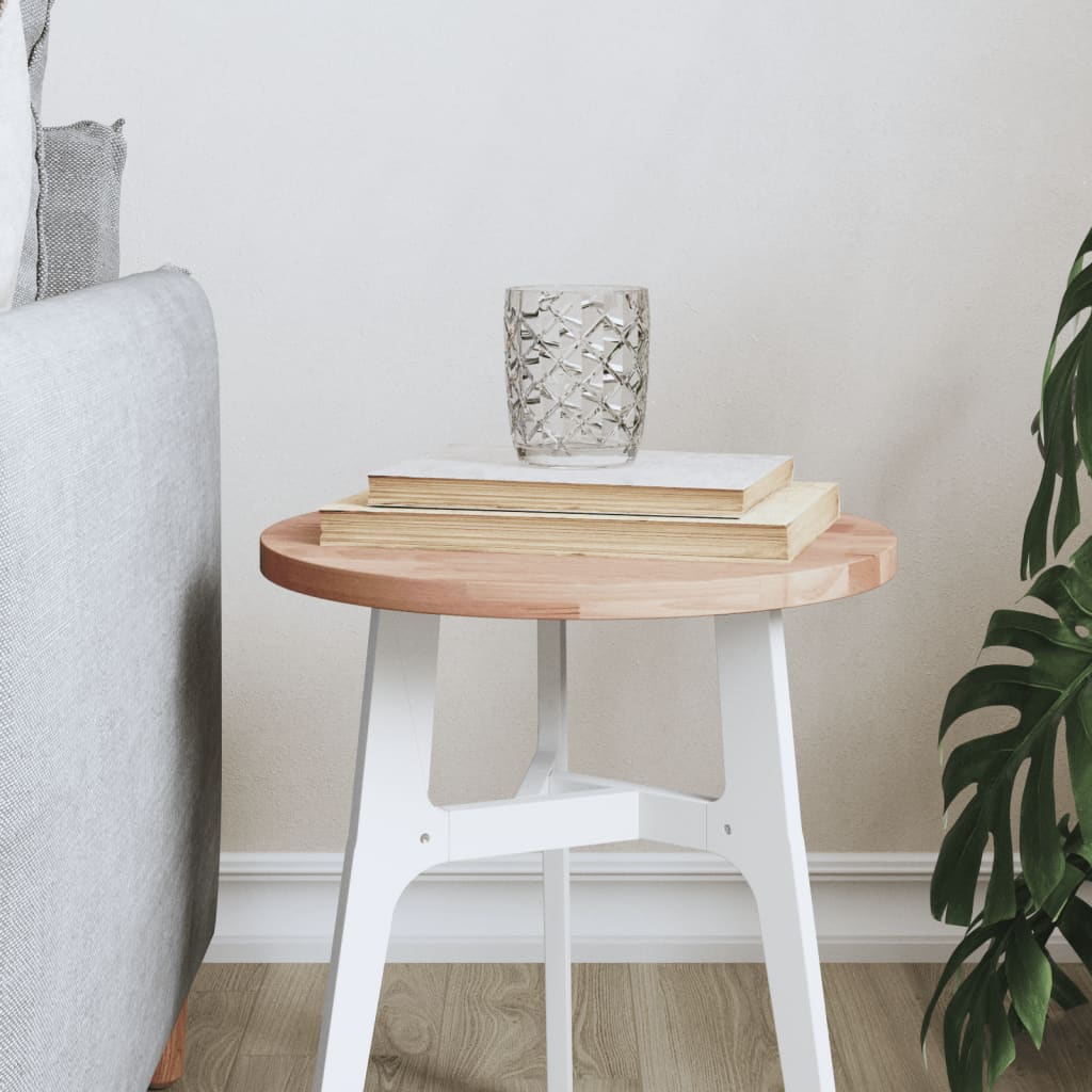 Berkfield Table Top �_�”�_30x1.5 cm Round Solid Wood Beech