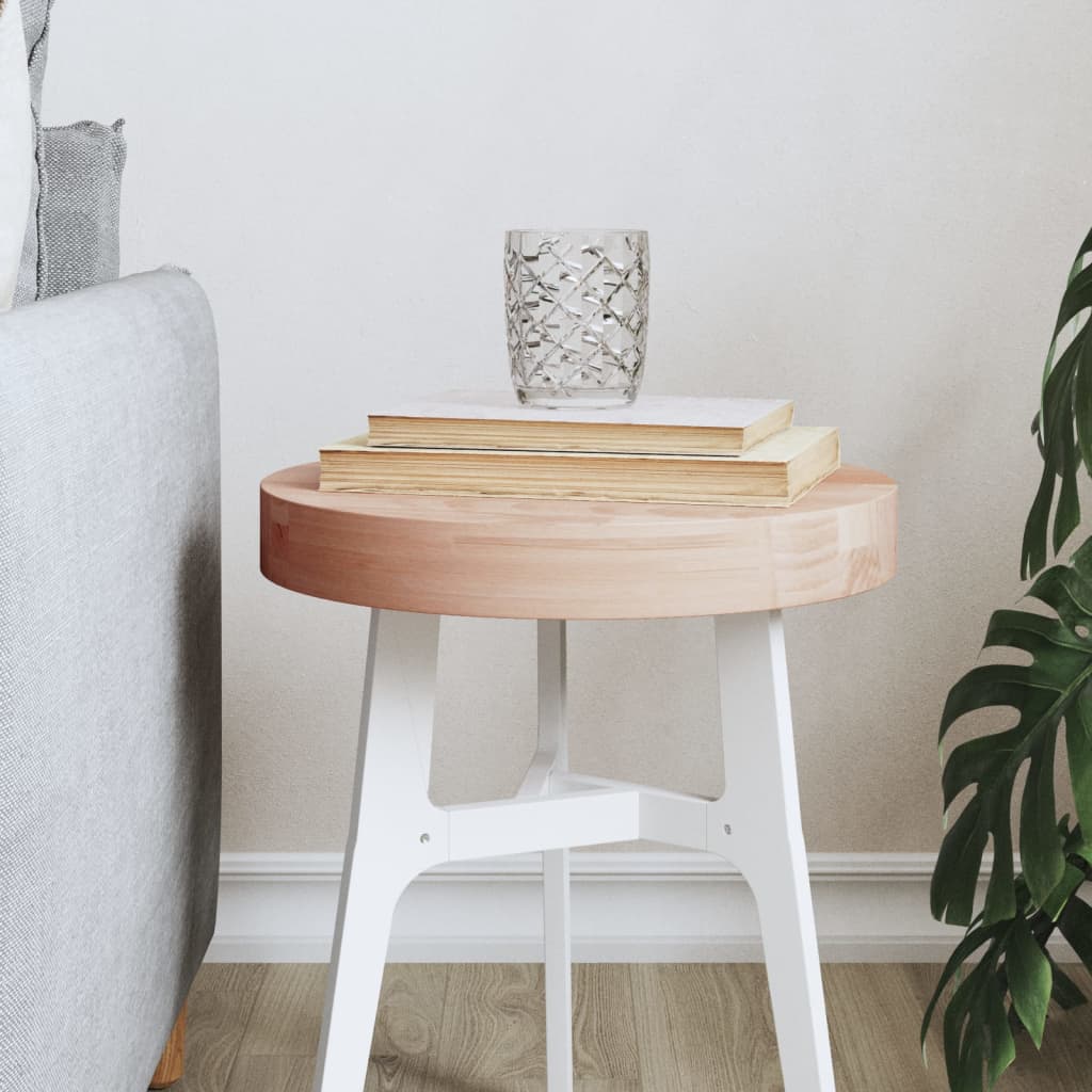 Berkfield Table Top �_�”�_30x4 cm Round Solid Wood Beech