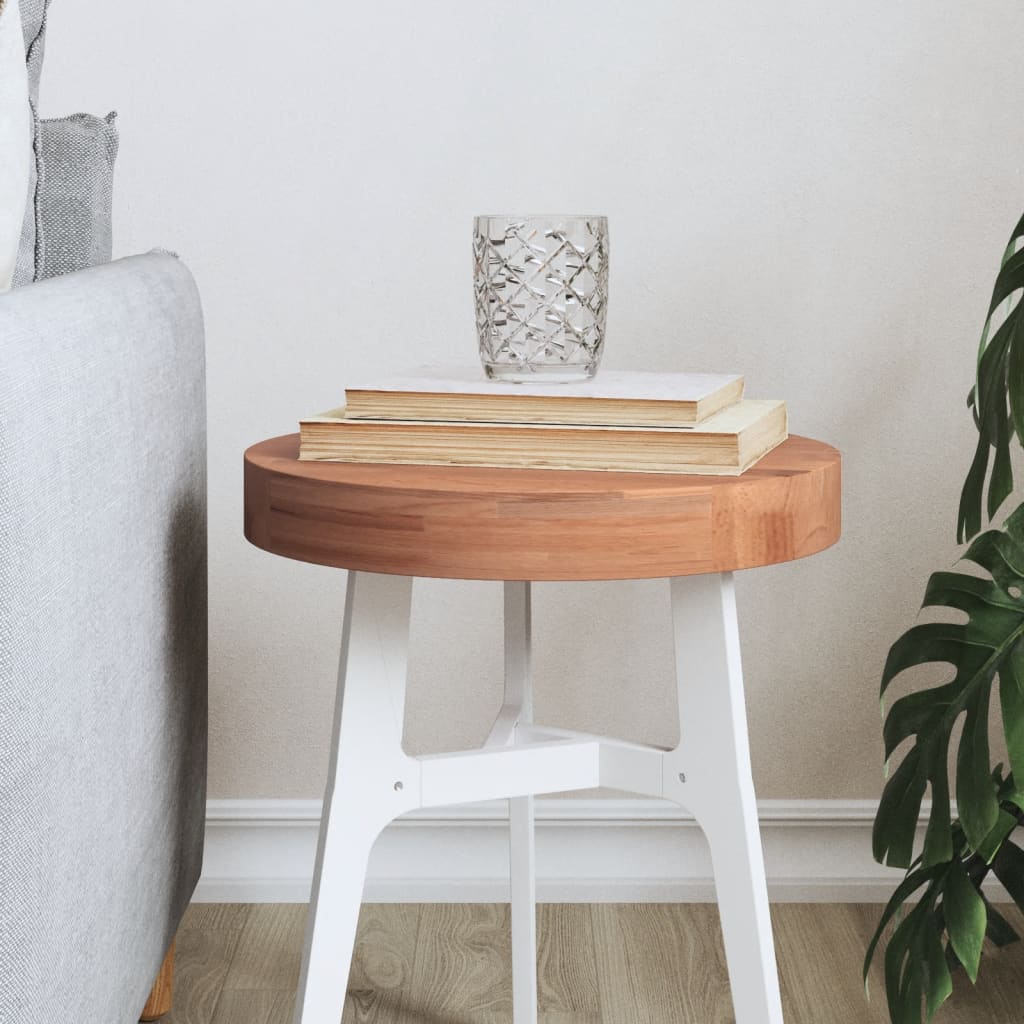 Berkfield Table Top �_�”�_30x4 cm Round Solid Wood Beech