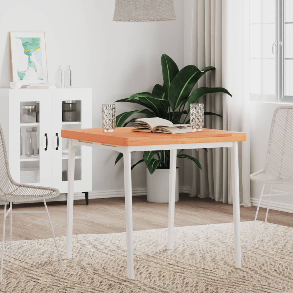 Berkfield Table Top 70x70x4 cm Square Solid Wood Beech