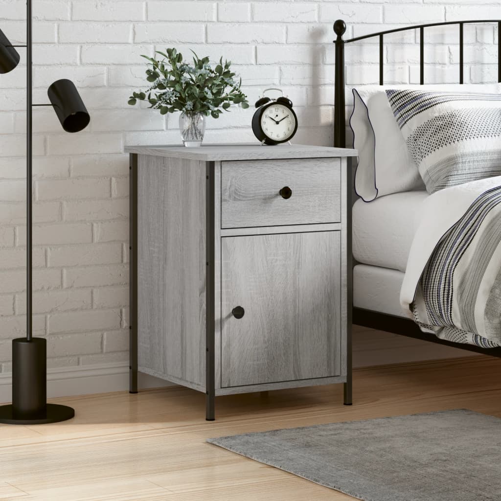 Berkfield Bedside Cabinet Grey Sonoma 40x42x60 cm Engineered Wood