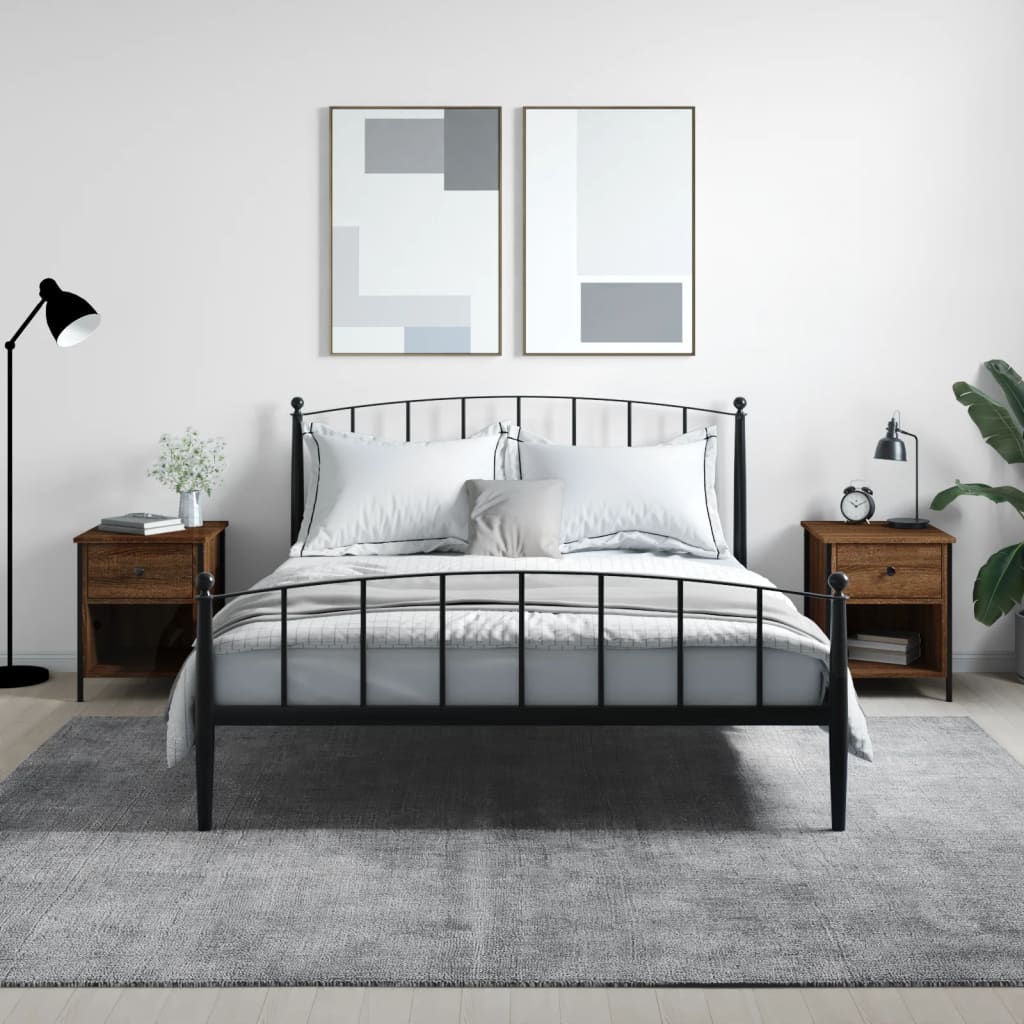 Berkfield Bedside Cabinets 2 pcs Brown Oak 40x42x50 cm Engineered Wood