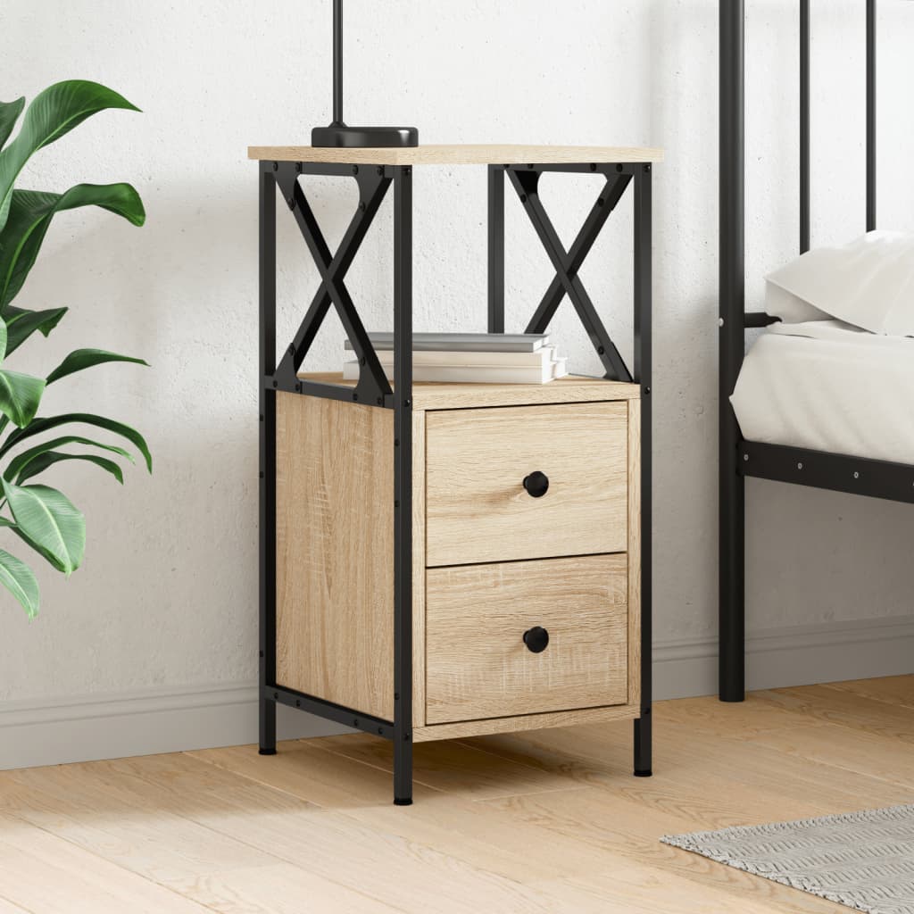 Berkfield Bedside Cabinet Sonoma Oak 34x35.5x70 cm Engineered Wood