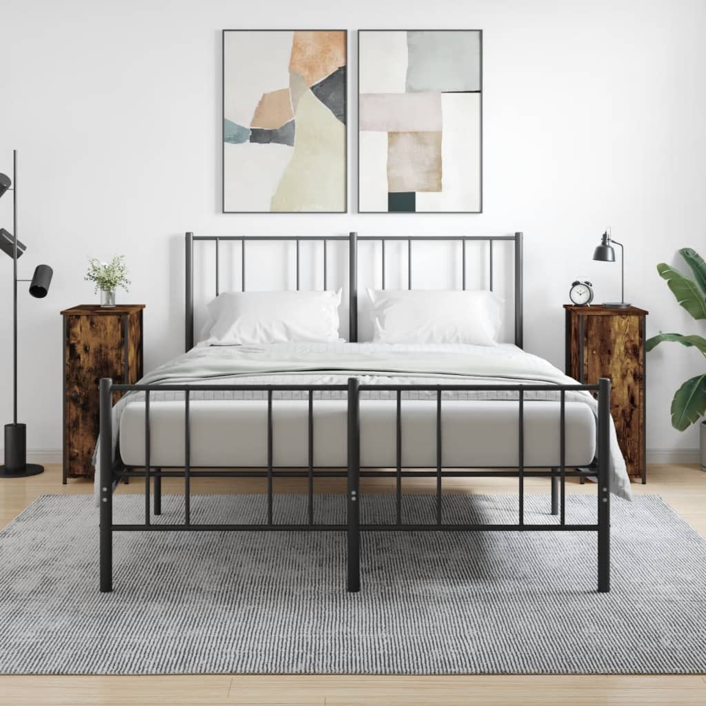 Berkfield Bedside Cabinets 2 pcs Smoked Oak 32x42x80 cm Engineered Wood