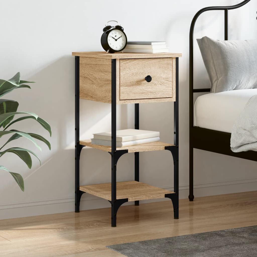Berkfield Bedside Cabinet Sonoma Oak 34x36x70 cm Engineered Wood