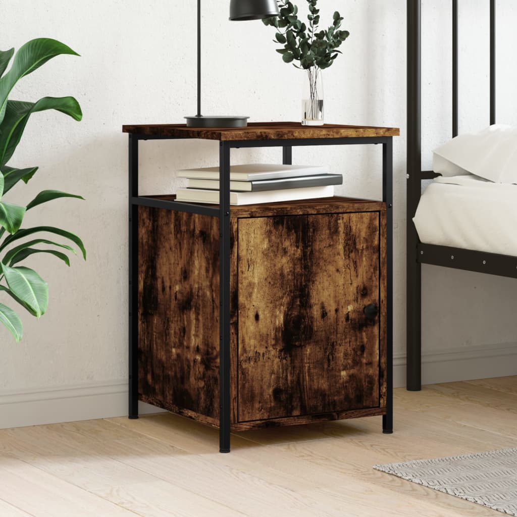 Berkfield Bedside Cabinet Smoked Oak 40x42x60 cm Engineered Wood