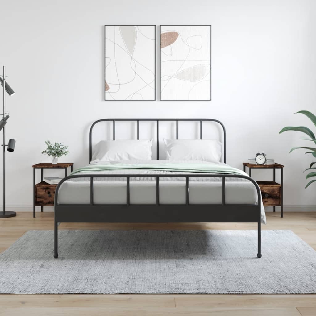 Berkfield Bedside Cabinets 2 pcs Smoked Oak 34x36x50 cm Engineered Wood