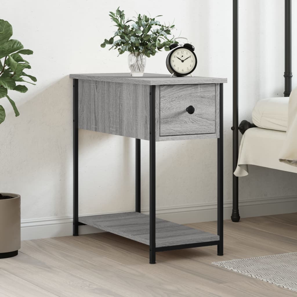 Berkfield Bedside Cabinet Grey Sonoma 30x60x60 cm Engineered Wood